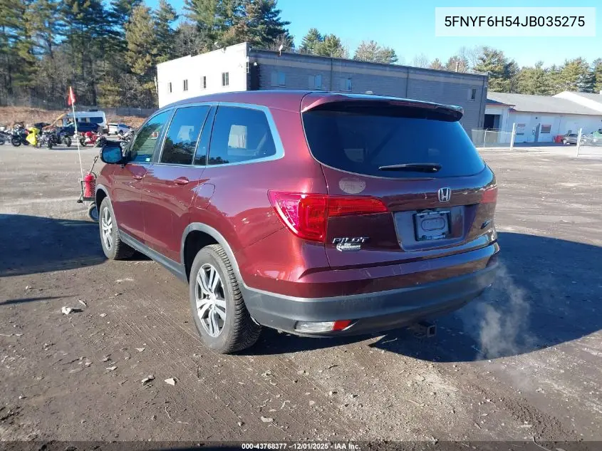 5FNYF6H54JB035275 2018 Honda Pilot Ex-L