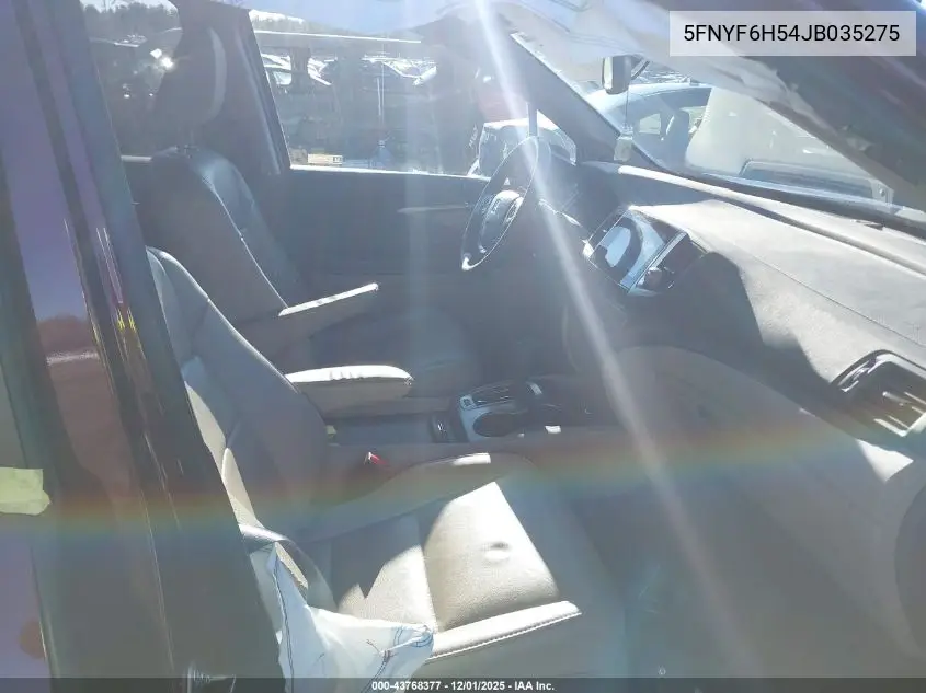 5FNYF6H54JB035275 2018 Honda Pilot Ex-L