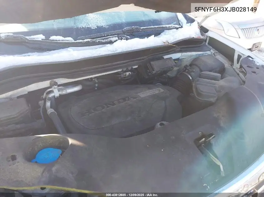 5FNYF6H3XJB028149 2018 Honda Pilot Ex
