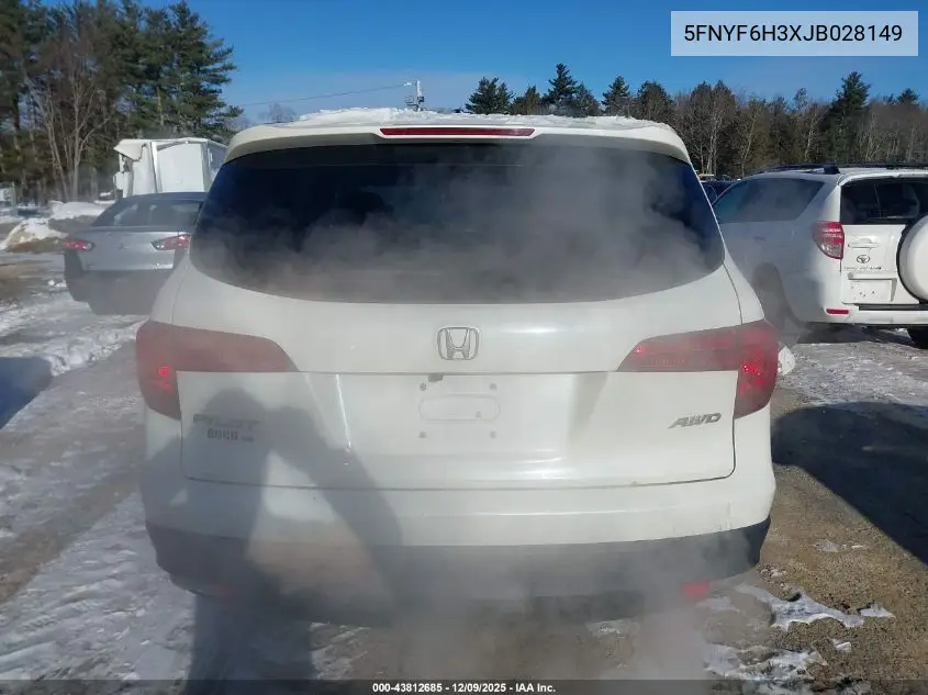 5FNYF6H3XJB028149 2018 Honda Pilot Ex