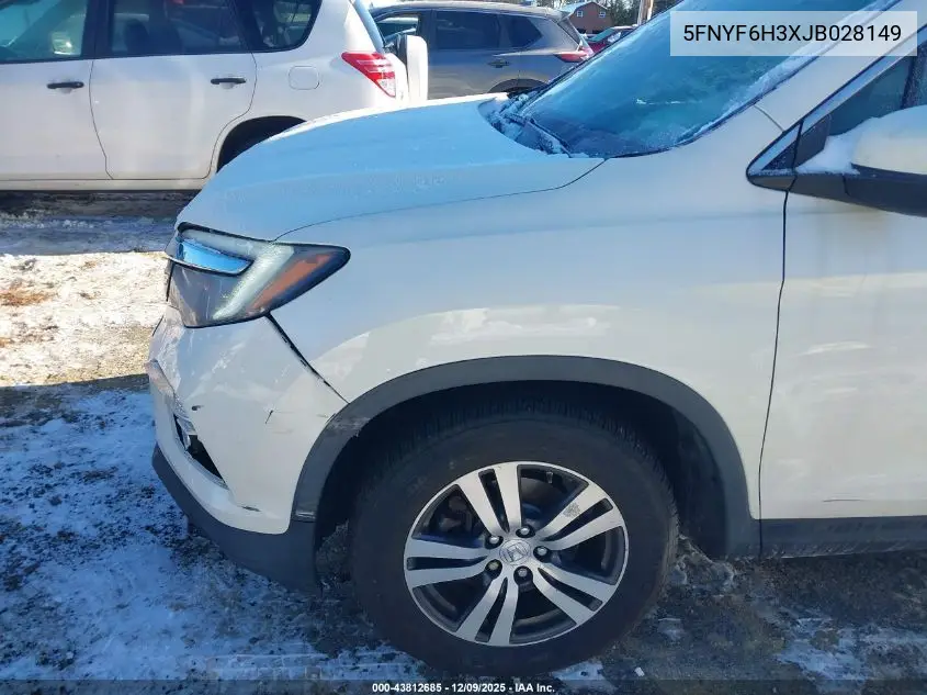 5FNYF6H3XJB028149 2018 Honda Pilot Ex