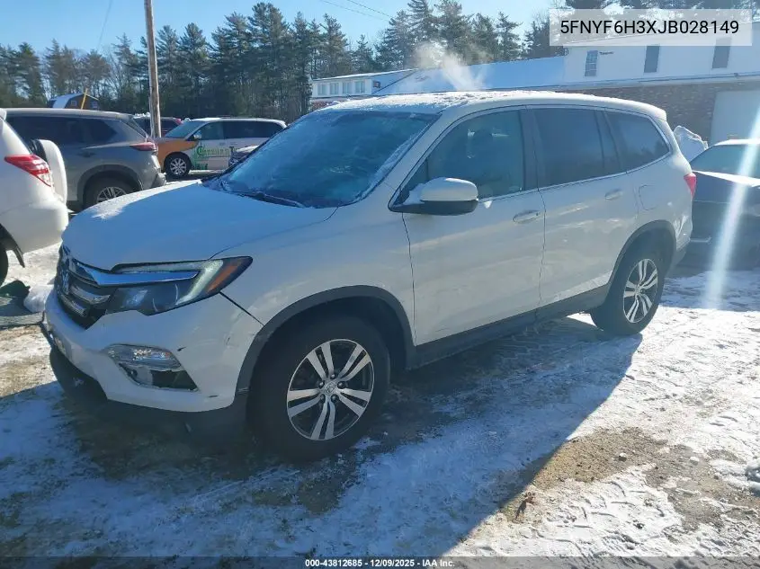 5FNYF6H3XJB028149 2018 Honda Pilot Ex