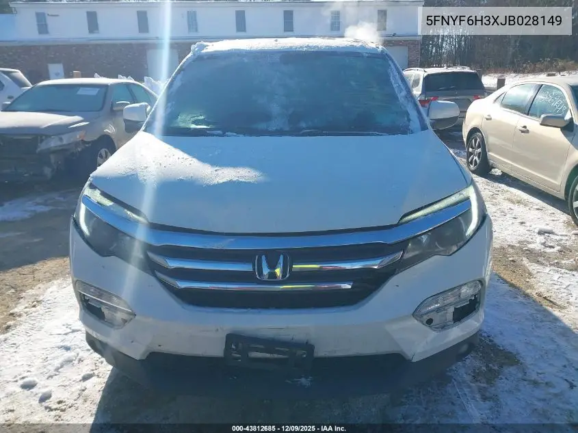 5FNYF6H3XJB028149 2018 Honda Pilot Ex