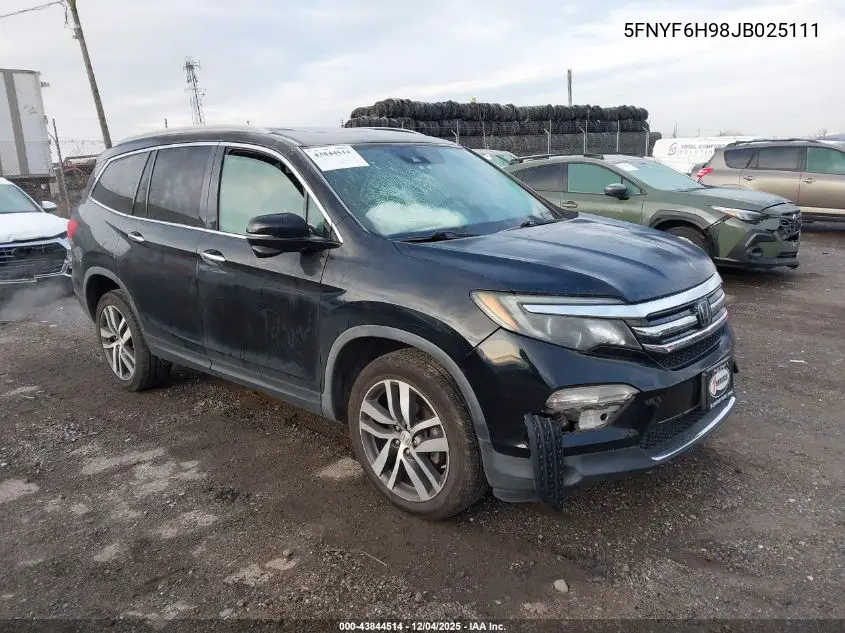 5FNYF6H98JB025111 2018 Honda Pilot Touring