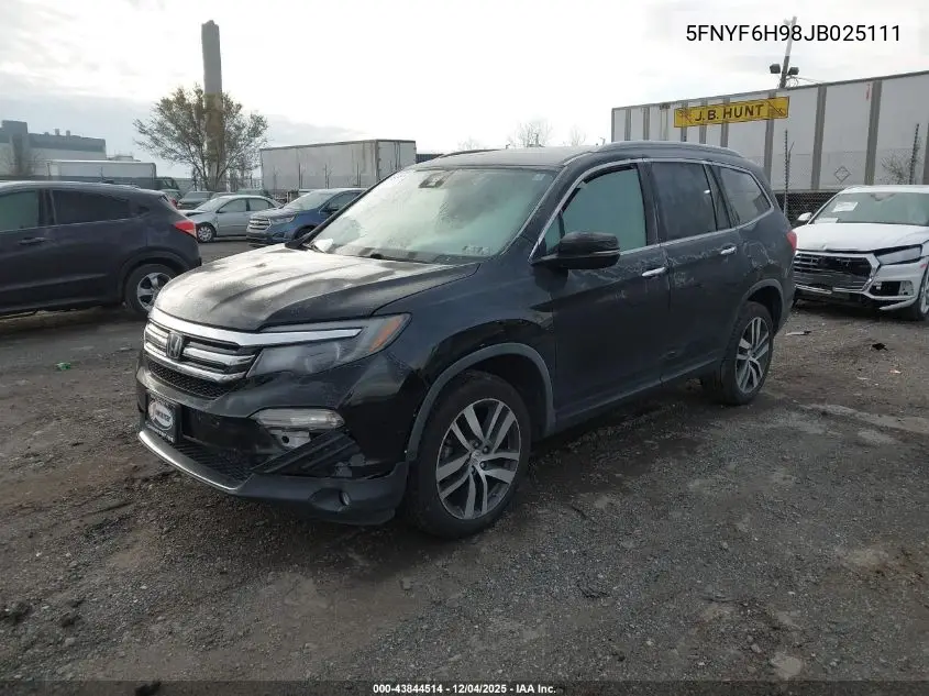 5FNYF6H98JB025111 2018 Honda Pilot Touring