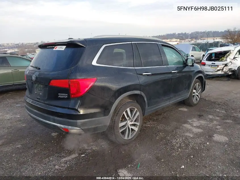 5FNYF6H98JB025111 2018 Honda Pilot Touring