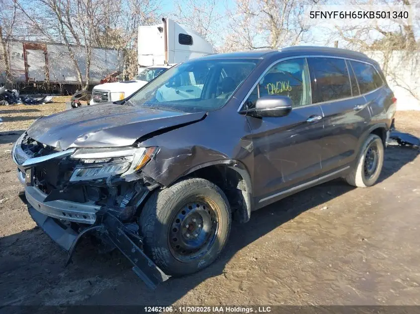 5FNYF6H65KB501340 2019 Honda Pilot Touring