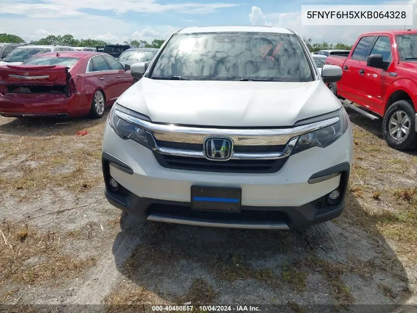 5FNYF6H5XKB064328 2019 Honda Pilot Ex-L