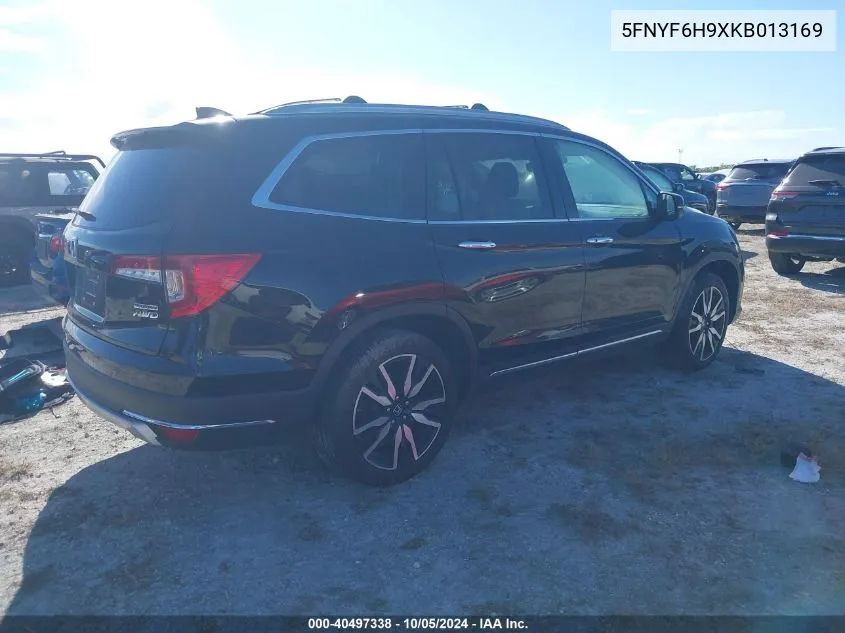 2019 Honda Pilot Touring VIN: 5FNYF6H9XKB013169 Lot: 40497338