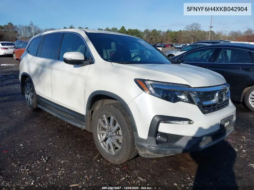 5FNYF6H4XKB042904 2019 Honda Pilot Ex-L