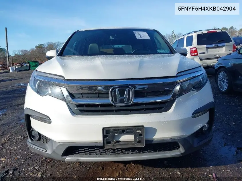 5FNYF6H4XKB042904 2019 Honda Pilot Ex-L