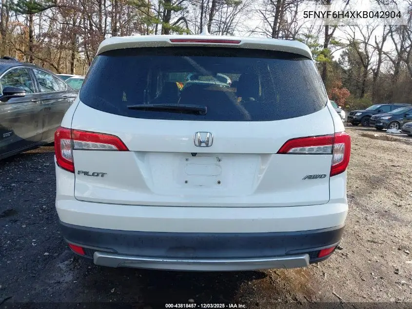 5FNYF6H4XKB042904 2019 Honda Pilot Ex-L
