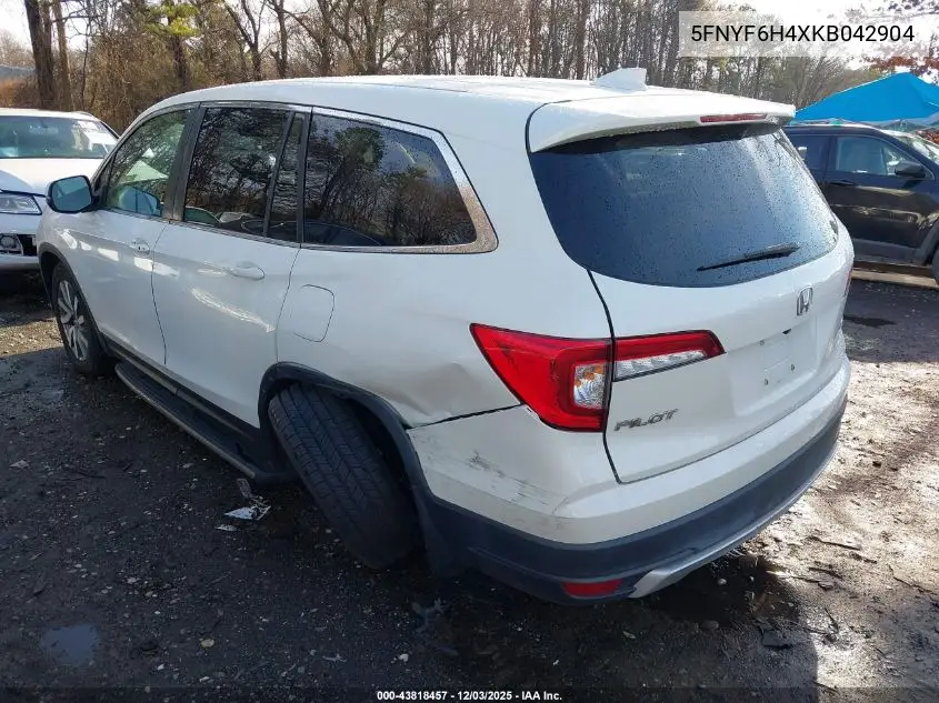 5FNYF6H4XKB042904 2019 Honda Pilot Ex-L