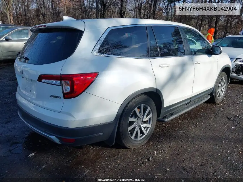 5FNYF6H4XKB042904 2019 Honda Pilot Ex-L
