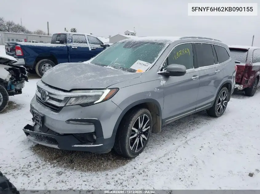 5FNYF6H62KB090155 2019 Honda Pilot Touring