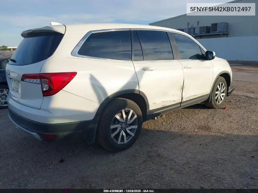 5FNYF5H42KB012497 2019 Honda Pilot Ex-L