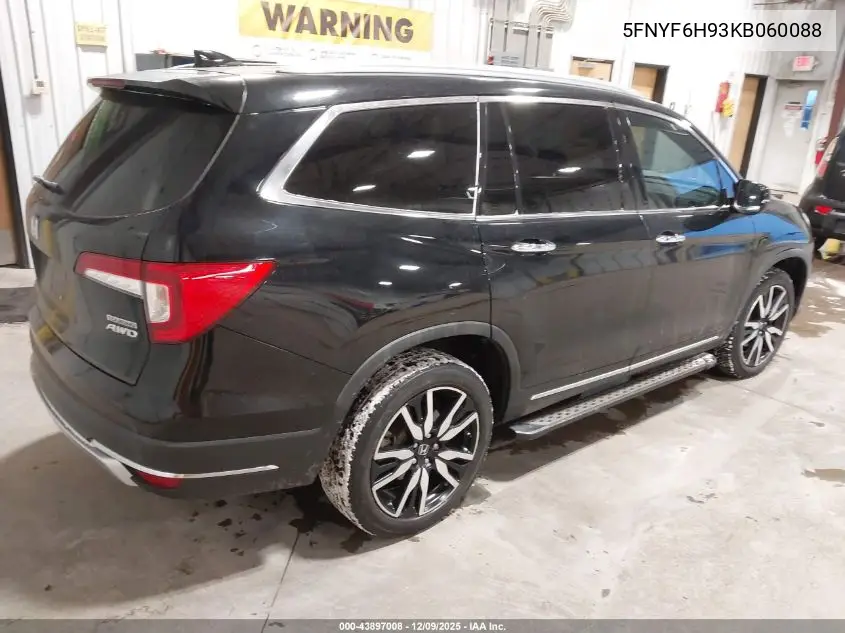 5FNYF6H93KB060088 2019 Honda Pilot Touring