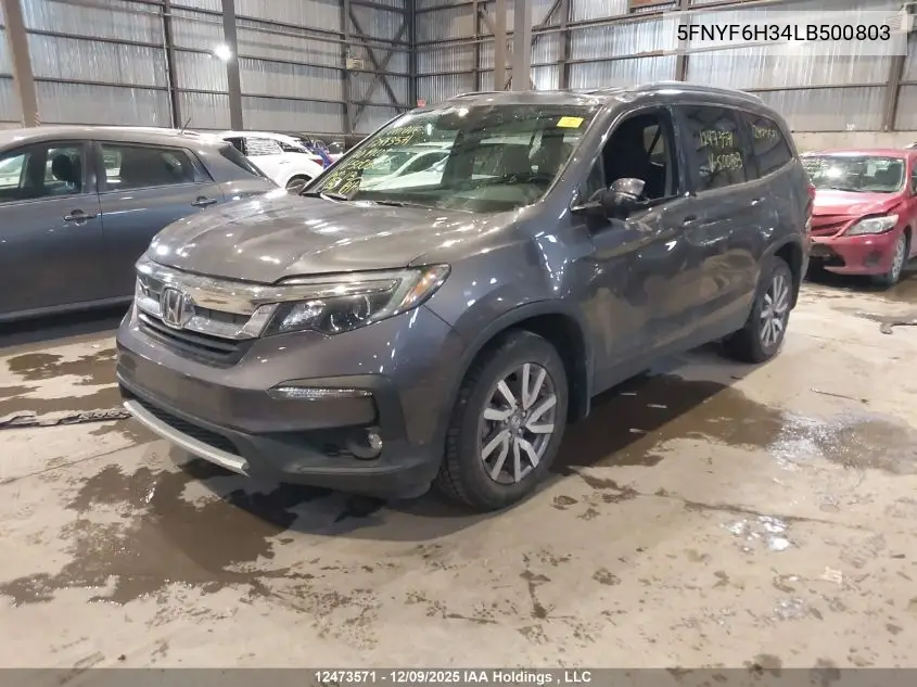 5FNYF6H34LB500803 2020 Honda Pilot Ex