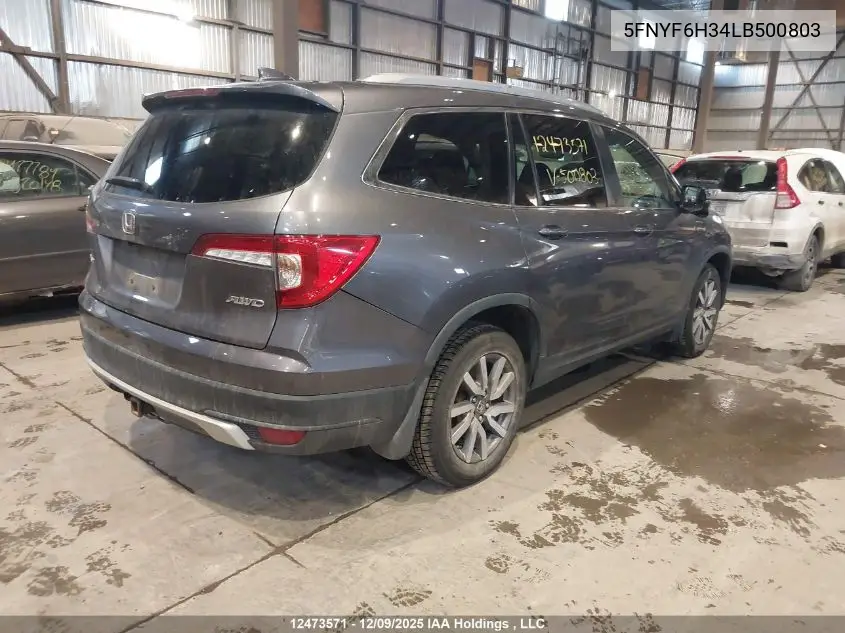 5FNYF6H34LB500803 2020 Honda Pilot Ex