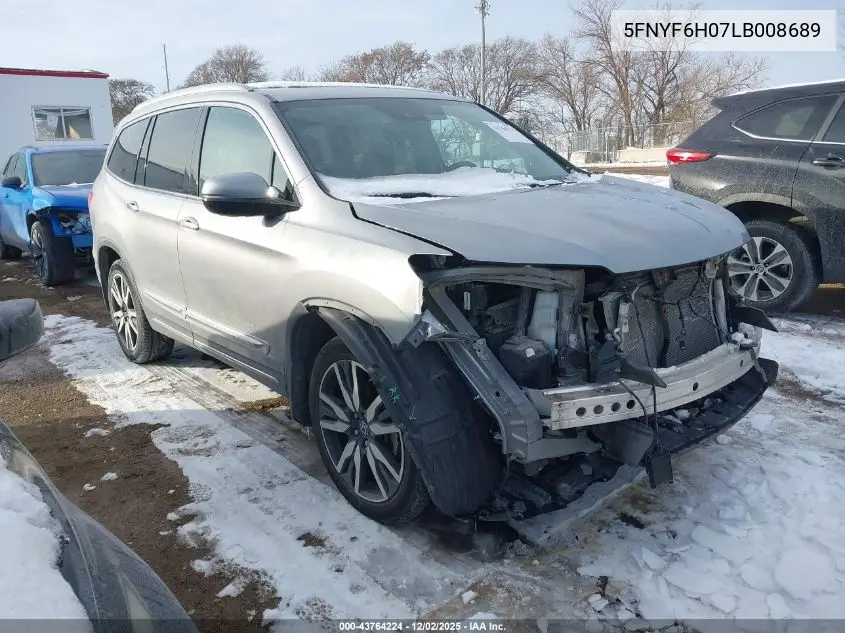 5FNYF6H07LB008689 2020 Honda Pilot Awd Elite
