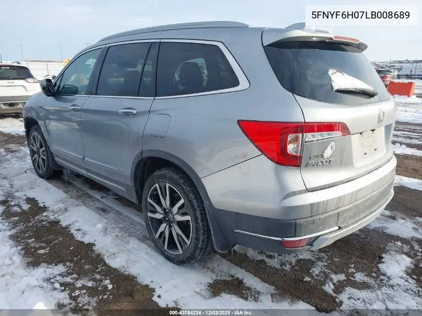 5FNYF6H07LB008689 2020 Honda Pilot Awd Elite
