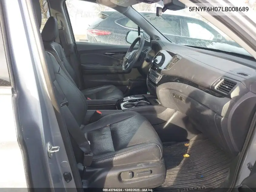 5FNYF6H07LB008689 2020 Honda Pilot Awd Elite