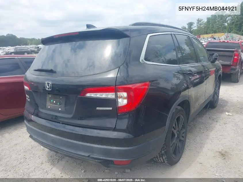 5FNYF5H24MB044921 2021 Honda Pilot 2Wd Special Edition