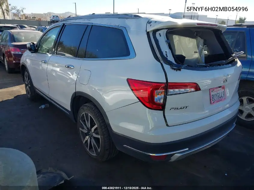 5FNYF6H02MB054996 2021 Honda Pilot Awd Elite