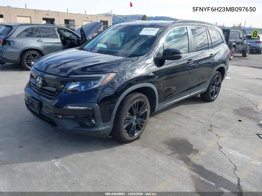 5FNYF6H23MB097650 2021 Honda Pilot Awd Special Edition