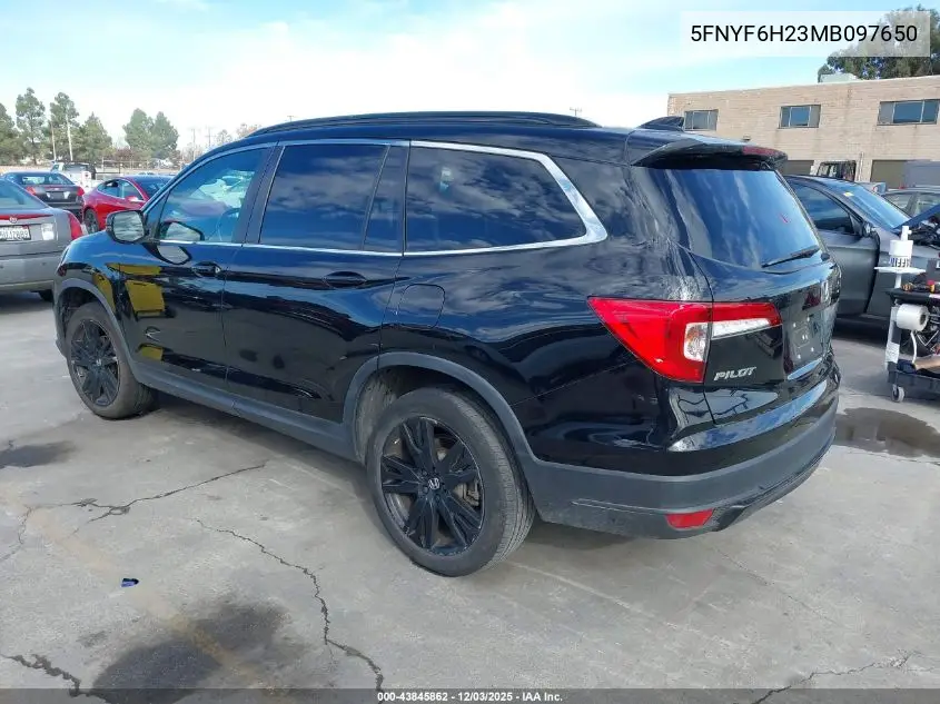 5FNYF6H23MB097650 2021 Honda Pilot Awd Special Edition