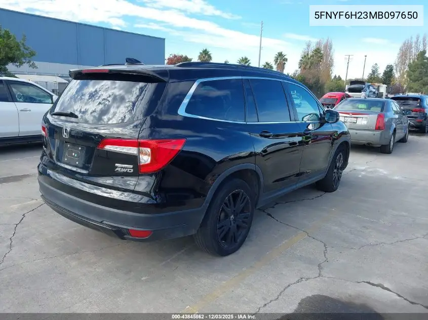 5FNYF6H23MB097650 2021 Honda Pilot Awd Special Edition
