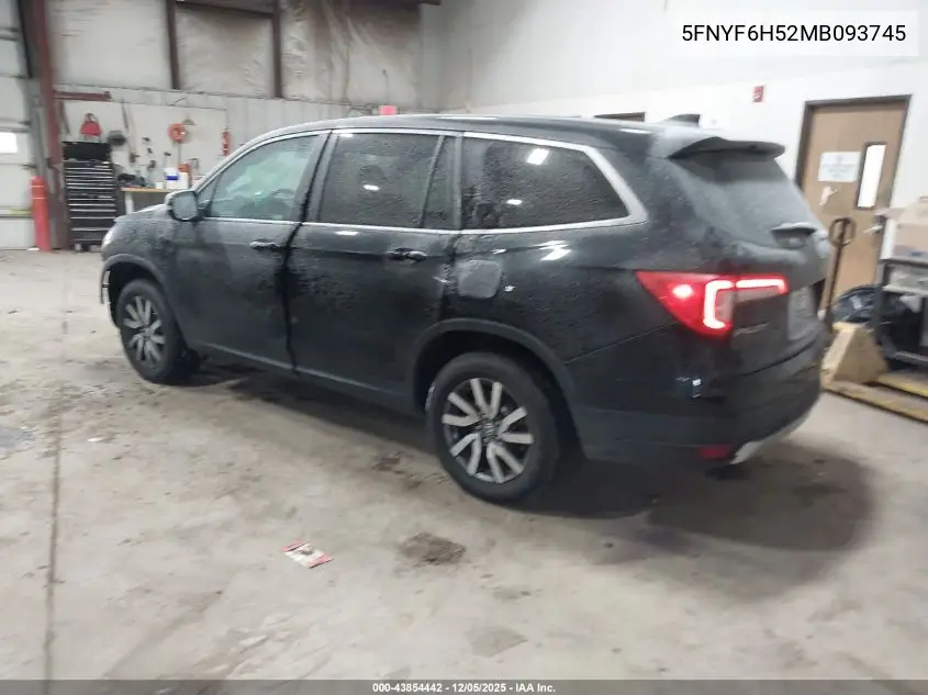 5FNYF6H52MB093745 2021 Honda Pilot Awd Ex-L