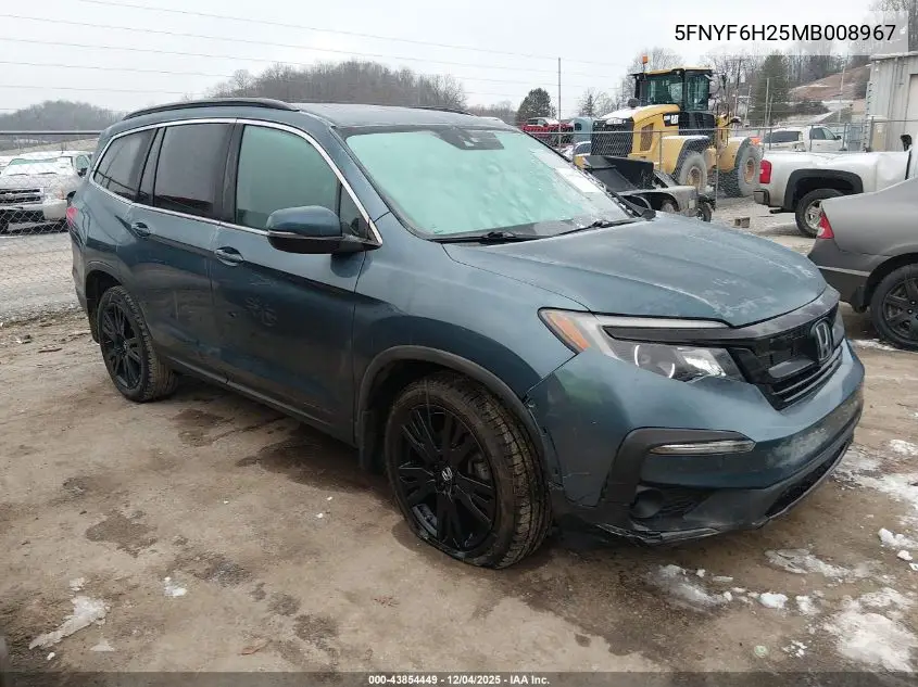 5FNYF6H25MB008967 2021 Honda Pilot Awd Special Edition
