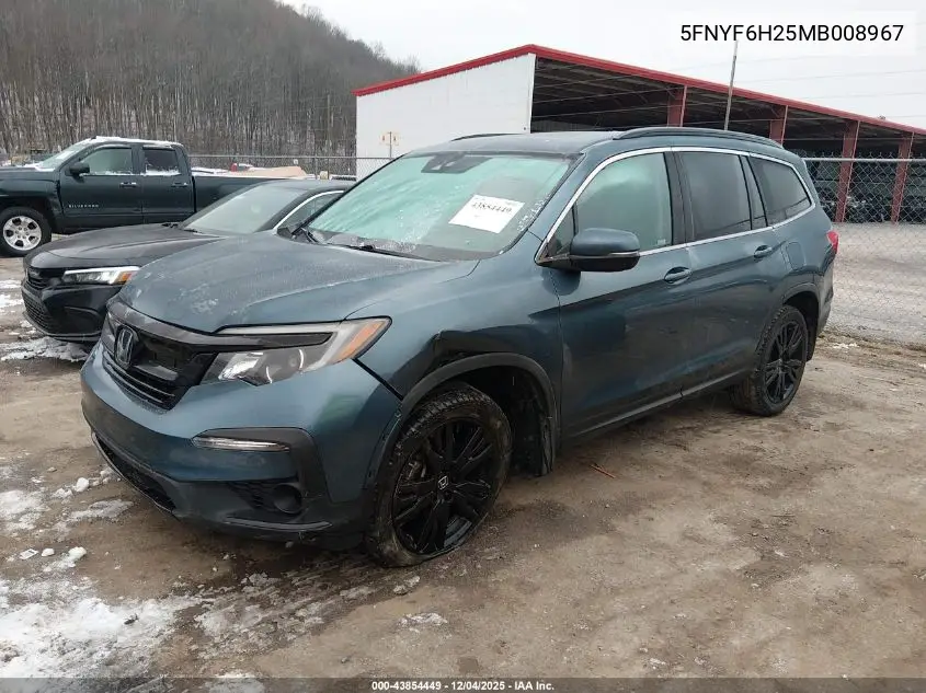 5FNYF6H25MB008967 2021 Honda Pilot Awd Special Edition