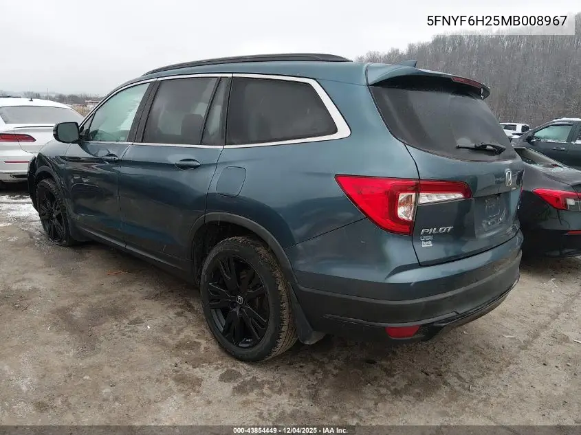 5FNYF6H25MB008967 2021 Honda Pilot Awd Special Edition
