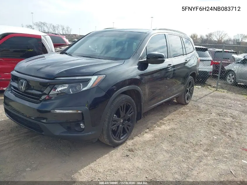 5FNYF6H24NB083712 2022 Honda Pilot Awd Special Edition