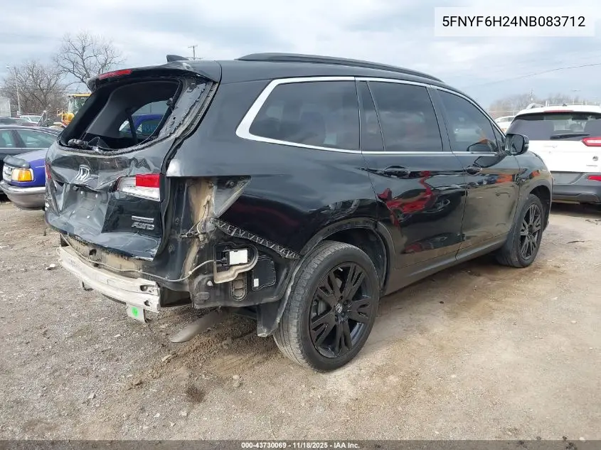 5FNYF6H24NB083712 2022 Honda Pilot Awd Special Edition
