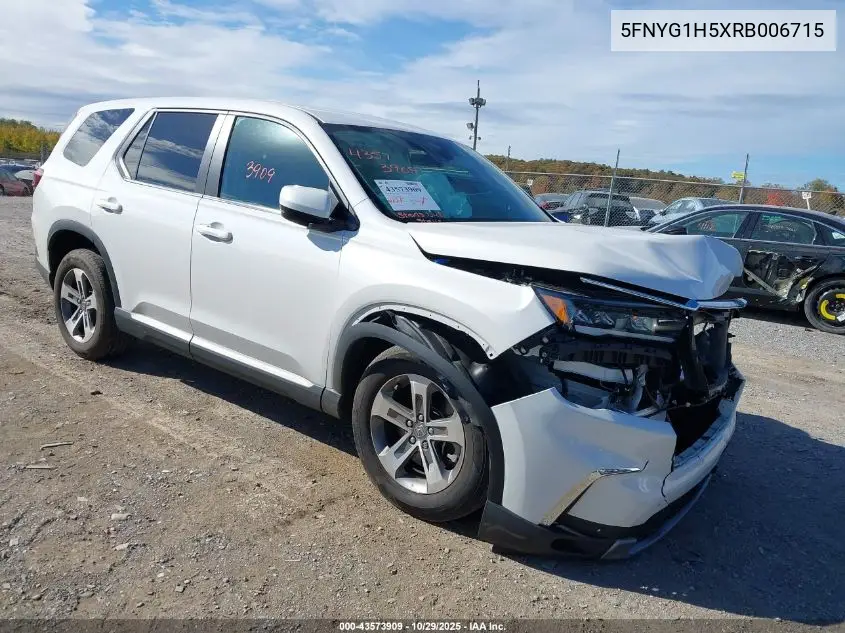 5FNYG1H5XRB006715 2024 Honda Pilot Ex-L 7 Passenger