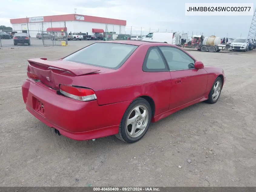 JHMBB6245WC002077 1998 Honda Prelude