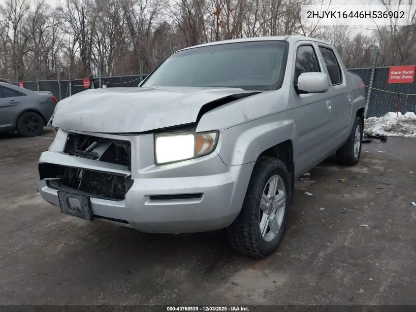 2HJYK16446H536902 2006 Honda Ridgeline Rts