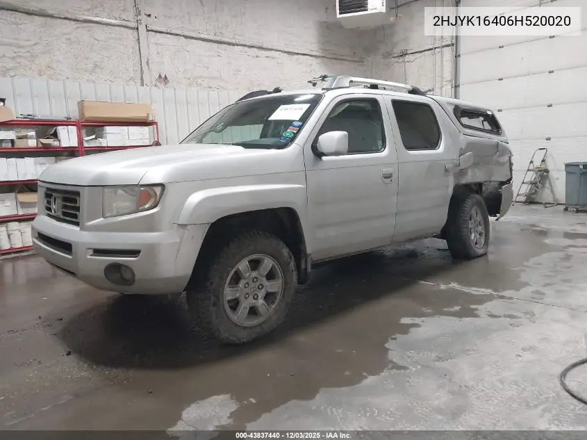 2HJYK16406H520020 2006 Honda Ridgeline Rts