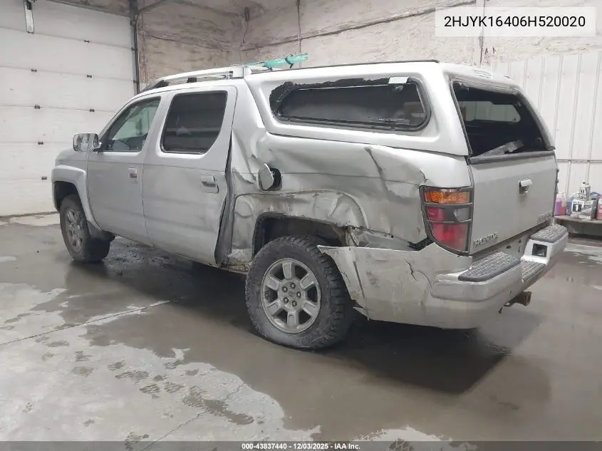 2HJYK16406H520020 2006 Honda Ridgeline Rts