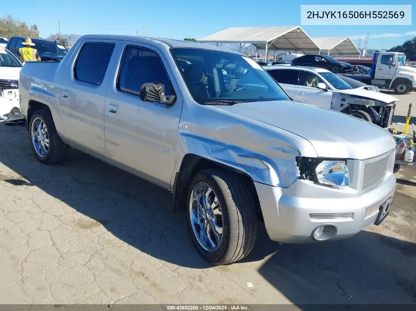 2HJYK16506H552569 2006 Honda Ridgeline Rtl