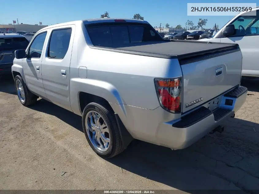 2HJYK16506H552569 2006 Honda Ridgeline Rtl