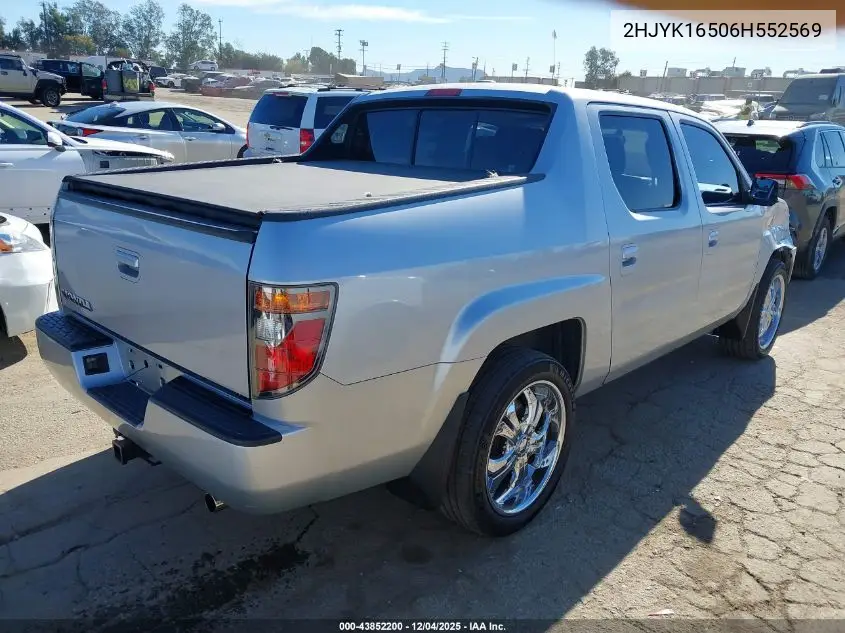 2HJYK16506H552569 2006 Honda Ridgeline Rtl