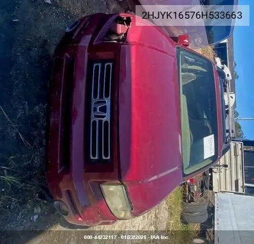 2HJYK16576H533663 2006 Honda Ridgeline Rtl