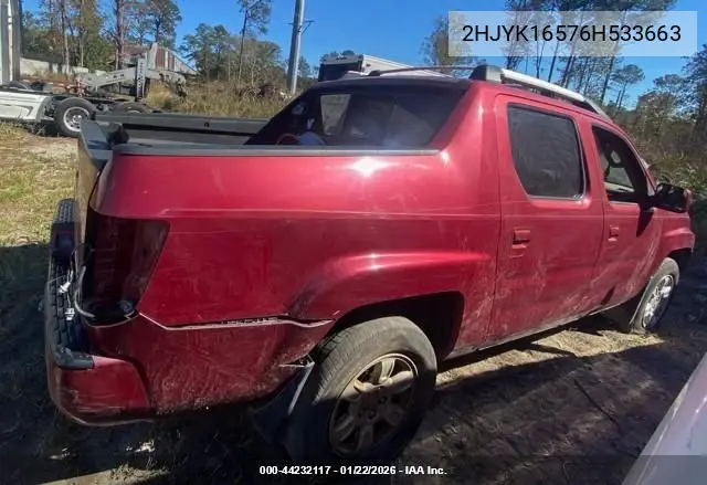 2HJYK16576H533663 2006 Honda Ridgeline Rtl