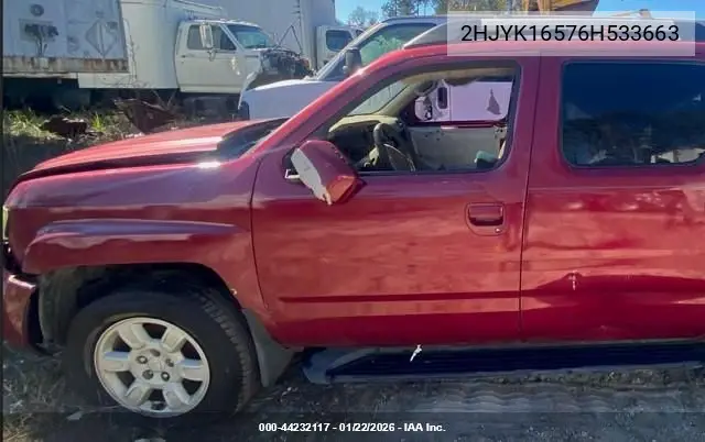 2HJYK16576H533663 2006 Honda Ridgeline Rtl