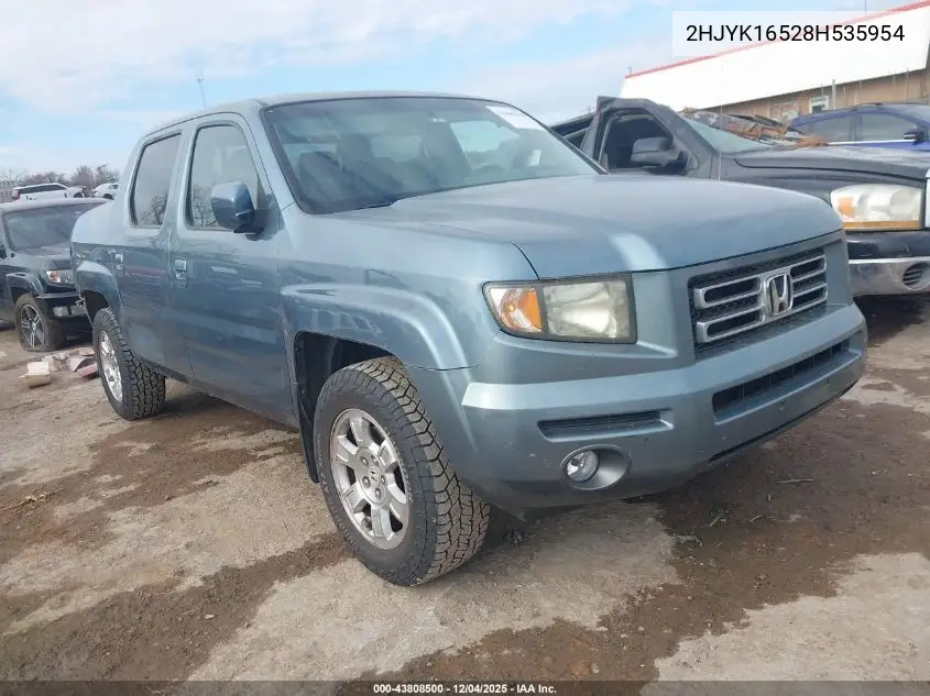 2HJYK16528H535954 2008 Honda Ridgeline Rtl