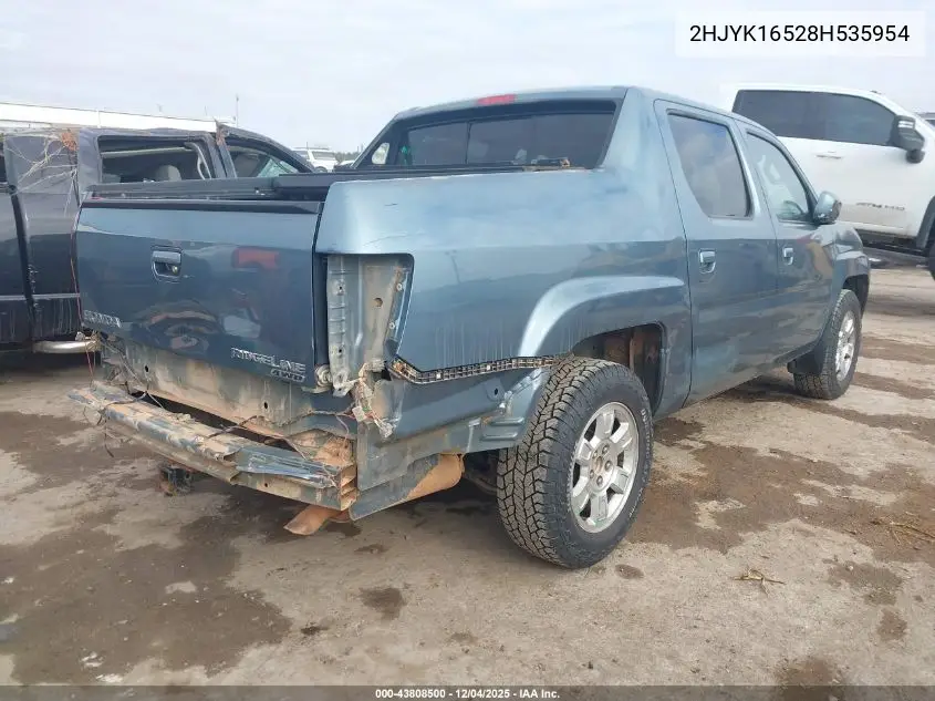 2HJYK16528H535954 2008 Honda Ridgeline Rtl
